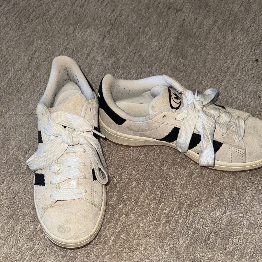 adidas White and Black Low-Top Sneakers